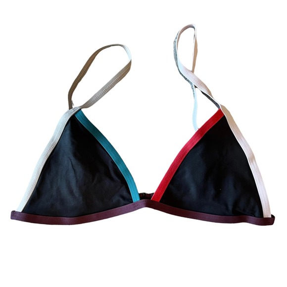 TAVIK Bikini Set Jett Top Jayden Bottom ColorBlock Black Swim Large NWT - Picture 3 of 14